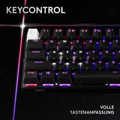 Logitech G PRO X 60 LIGHTSPEED kabellose Gaming-Tastatur, ultra-kompakte mechanische 60%-TKL-Tastatur, LIGHTSYNC RGB, Doubleshot-PBT-Tastenkappen, optische taktile, Windows PC, QWERTZ DE - Schwarz