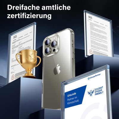 UniqueMe für iPhone 16 Pro Hülle - Handyhülle für iPhone 16 Pro Case, 5 in 1 Set Rundumschutz Schutzhülle Cover,1 Handyhülle & 2 Schutzfolie & 2 Kameraschutz - Transparent