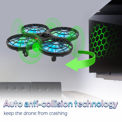 Loolinn | Drohne für Kinder Geschenk - Mini Drohne mit Antikollisionstechnologie, Sicher für Kinder, Leicht zu fliegen, Handgesteuerter Modus, Geprüftes C0-Zertifikat (Geschenk für Jungen und Mädchen)