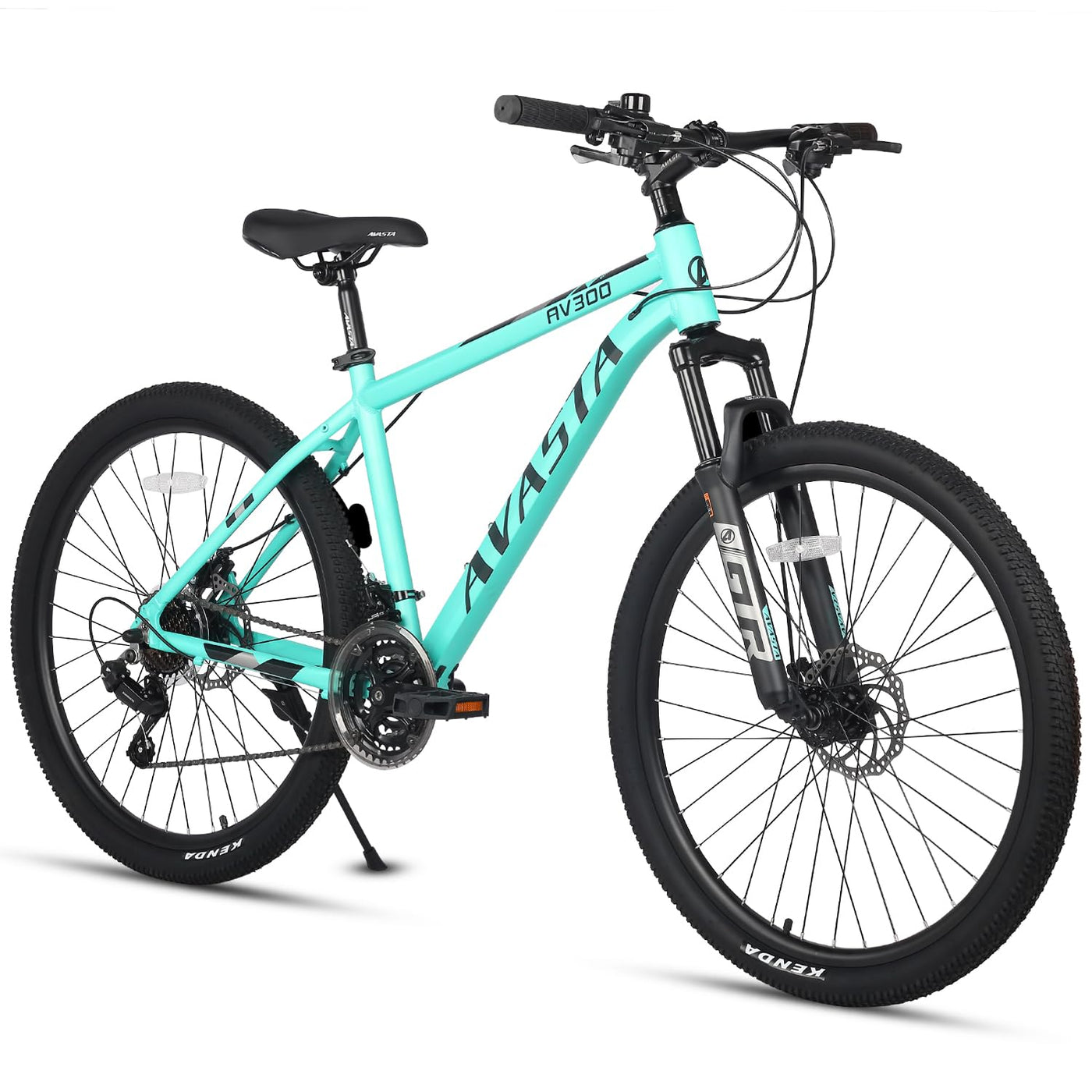 AVASTA AV300 26 Zoll Mountainbike MTB Pendlerrad Leichter Aluminiumrahmen 21 Gang Schaltung Vorderradfederung Scheibenbremsen vorne und hinten,Grün