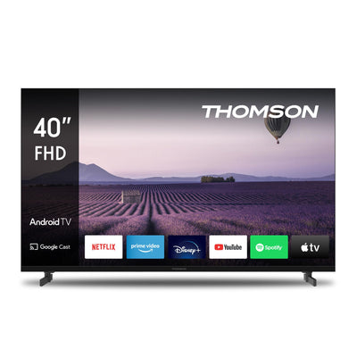 Thomson 40 Zoll (101 cm) LED Full HD Smart Android TV, Google Assistant, Wi-Fi, Dolby Digital, Bluetooth, Triple-Tuner (Kabel/Satellit/Antenne), HDMI, CI+, A+ Panel – 40FA2S13