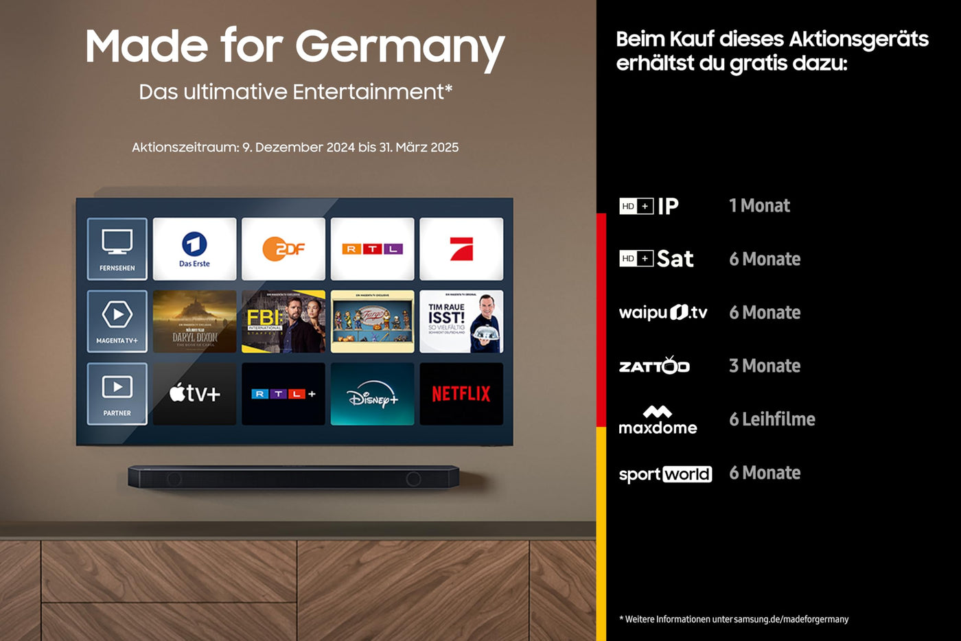Samsung QLED 4K Q70D Fernseher 65 Zoll, Samsung TV mit AI Quantum Prozessor 4K, 4K AI Upscaling, Samsung Tizen OS, Motion Xcelerator 120 Hz, Smart TV, KI TV, GQ65Q70DATXZG, Deutsches Modell [2024]
