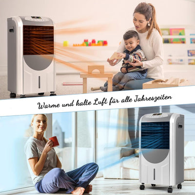 SOARS Klimaanlage mobil 5 in 1, Kühlung, Heizung, Luftreiniger, Luftbefeuchter & Ventilator, Klimagerät mit 3 Geschwindigkeiten, 8H Timer, LED Anzeige, Heizlüfter inkl. Fernbedienung & 7L Wassertank