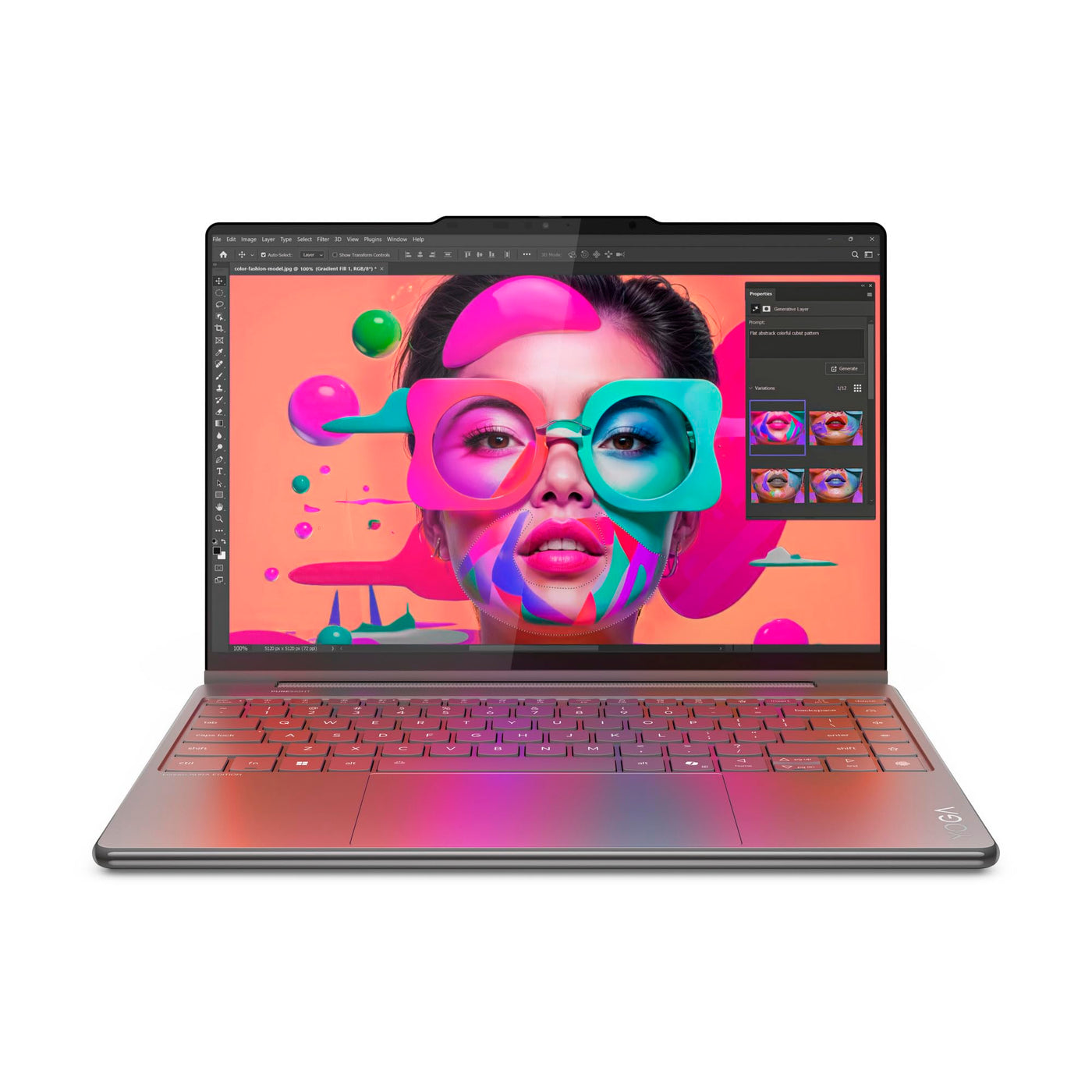 Lenovo Yoga 9i 2-in-1 Aura Edition Laptop | Copilot+ PC AI | 14" WQUXGA OLED Touch Display | Intel Core Ultra 7 | 32GB RAM | 1TB SSD | Intel Arc 140V Grafik | Windows 11 Home | QWERTZ | Luna Grau