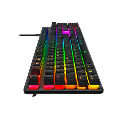HyperX Alloy Origins Mechanische Gaming-Tastatur, RGB-Beleuchtung, HyperX Red Switches, Aluminiumgehäuse, QWERTZ deutsches Layout, abnehmbares USB-C-Kabel, kompatibel mit HyperX NGENUITY, Schwarz