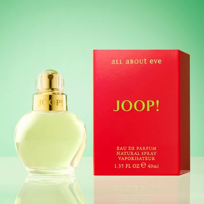 JOOP! All About Eve - Eau de Parfum für Frauen - Holzig mit Noten von grünem Apfel, Jasmin, Rose, Zimt, Vanille, Moschus, Vetiver, Zeder - Hohe Duftkonzentration - 40 ml