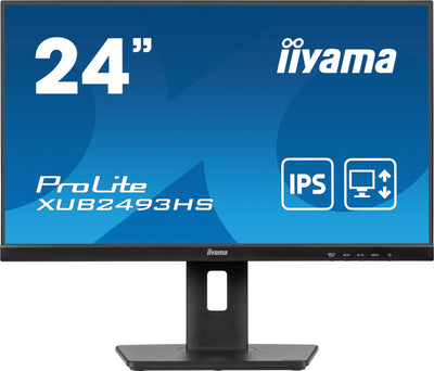 iiyama Prolite XUB2493HS-B6 60,5cm 23,8" IPS LED-Monitor Full-HD 100Hz HDMI DP Slim-Line Höhenverstellung Pivot schwarz