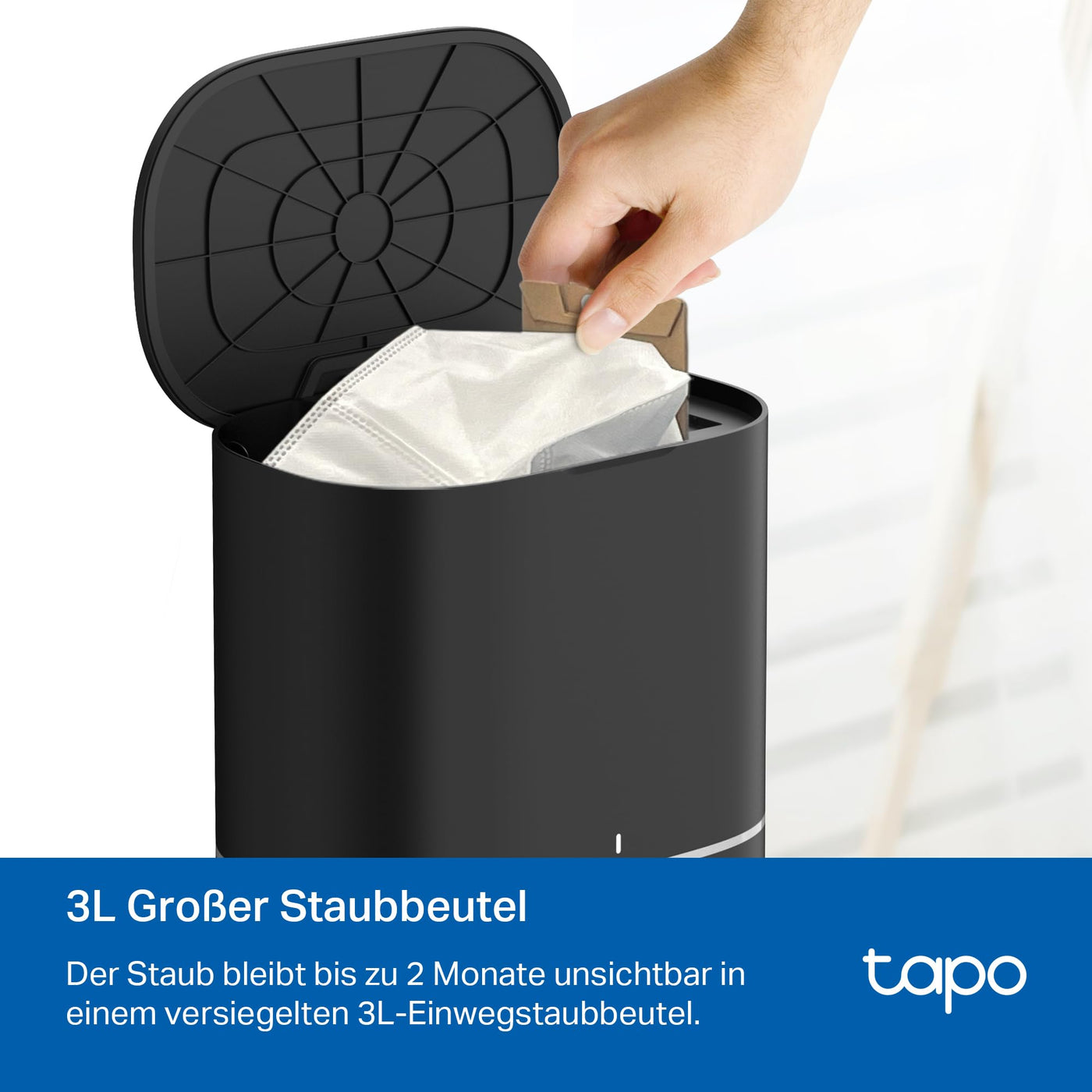 Tapo RV30 Max Plus Saugroboter mit Wischfunktion und automatischer Absaugstation, 5300Pa Ultra Starke Saugkraft, LiDAR+IMU Dual-Navigation, Alexa & Google Assistant Sprachsteuerung, APP