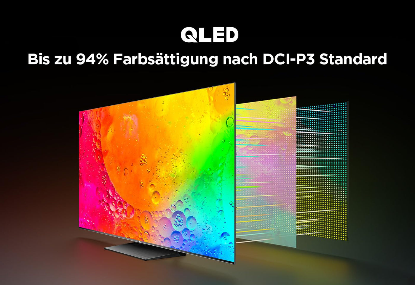 TCL 75T8A 75-Zoll-Fernseher, QLED, HDR 1000 nits, Full Array Local Dimming, IMAX Enhanced, 144Hz VRR, Dolby Vision und Atmos TV, Unterstützt bei Google