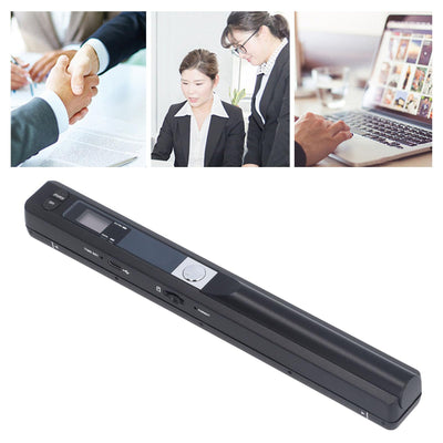 Mobiler Scanner, Tragbarer 8,27 Zoll Handscanner Dokumentenscanner für Unternehmen, Fotos, Bilder, Quittungen, Bücher, Fotoscanner für A4 Dokumente, JPG/PDF Format, BIS zu 900 DPI (Schwarz)