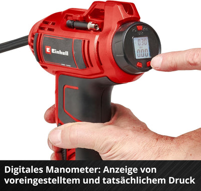Einhell Akku-Autokompressor CE-CC 18 Li-Solo Power X-Change (Li-Ion, 18 V, max. 11 bar, 60 cm Druckluftschlauch, automat. Abschaltfunktion, Lieferung ohne Akku & ohne Ladegerät)