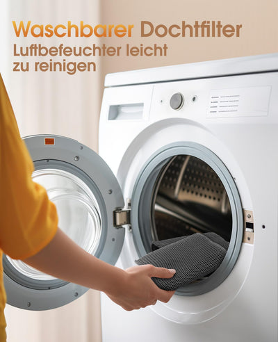Luftbefeuchter große Räume bis ca. 56m² Verdampfer Luftbefeuchter Ohne Sprühnebel 7,6L Top Fill Luftbefeuchter bis 40H, Fernsteuerbares Humidifier für Kinderzimmer mit 45dB Leise für Schlafzimmer