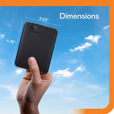 WD Elements Portable externe Festplatte 5 TB (mobiler Speicher, USB 3.0-Schnittstelle, Plug-and-Play, für Windows formatiert) Schwarz