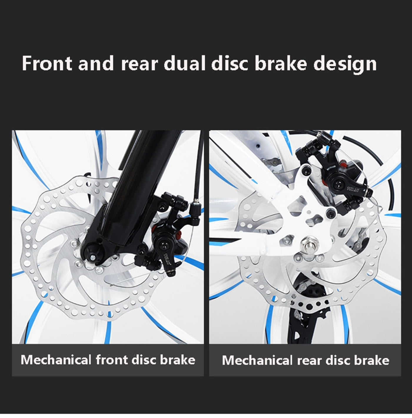 Wmmner Mountainbike 26 Zoll Carbonstahl Stoßdämpfendes Fahrrad Outdoor-Fahren Geschwindigkeitswechsel Offroad-Fahrrad Für Schüler/C/24-Gang