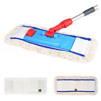HyPaFol Baumwoll-Wischmopp mit Magnethalterung I 50cm Bodenwischer mit praktischer Verriegelung durch Magnetverschluss I sorgt für sicheren Halt des Klappmechanismus I Profi-Bodenreinigung für Zuhause