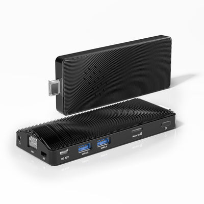 HEIGAOLAPC Mini PC Stick Win 10, Fanless Mini Computer, Pentium N4200 4GB 128GB eMMC (1.1 GHz), USB3.0 X 2, RJ45 Gigabit Ethernet 4K 60Hz, WiFi BT 5.0 HDMI 2.0 für Geschäft Zuhause Büro