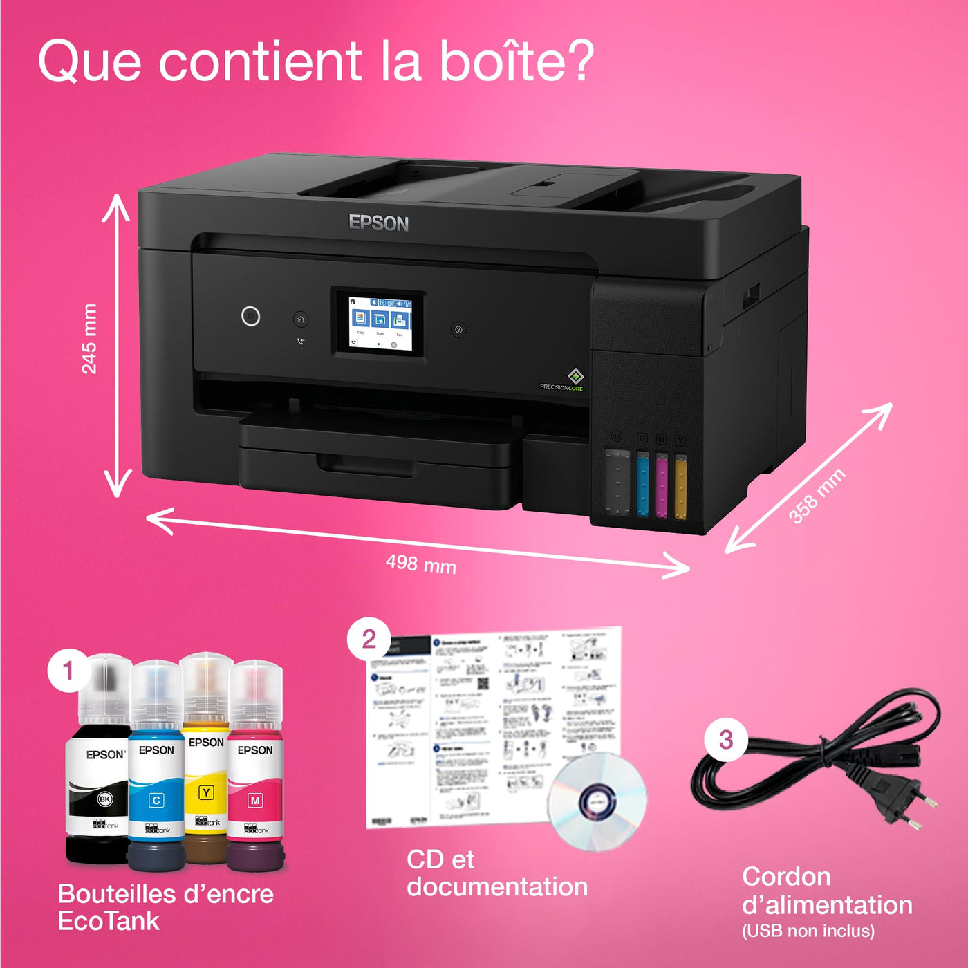 Epson EcoTank ET-15000 DIN-A3+-Multifunktions Wi–Fi-Tintentankdrucker, mit einem im Lieferumfang enthaltenen Vorrat an Tinten für bis zu 3 Jahre