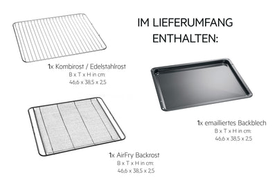 AEG Wifi Einbaubackofen – Serie 6 LED-Touchdisplay – Made in Germany – Pyrolyse Selbstreinigung – Kerntemperatursensor: Für Punktgenaues Garen – AirFry – 45 Automatikprogramme – Schwarz – TS6PB50WAB