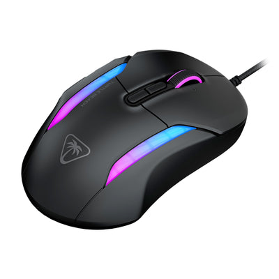 Turtle Beach Kone II – Ergonomische RGB-Gaming-Maus, 26K DPI Optischer Sensor, optische Schalter mit 100 Mio. klick-Lebensdauer, 23 programmierbare Funktionen, 4D-Scroll-Rad, Schwarz