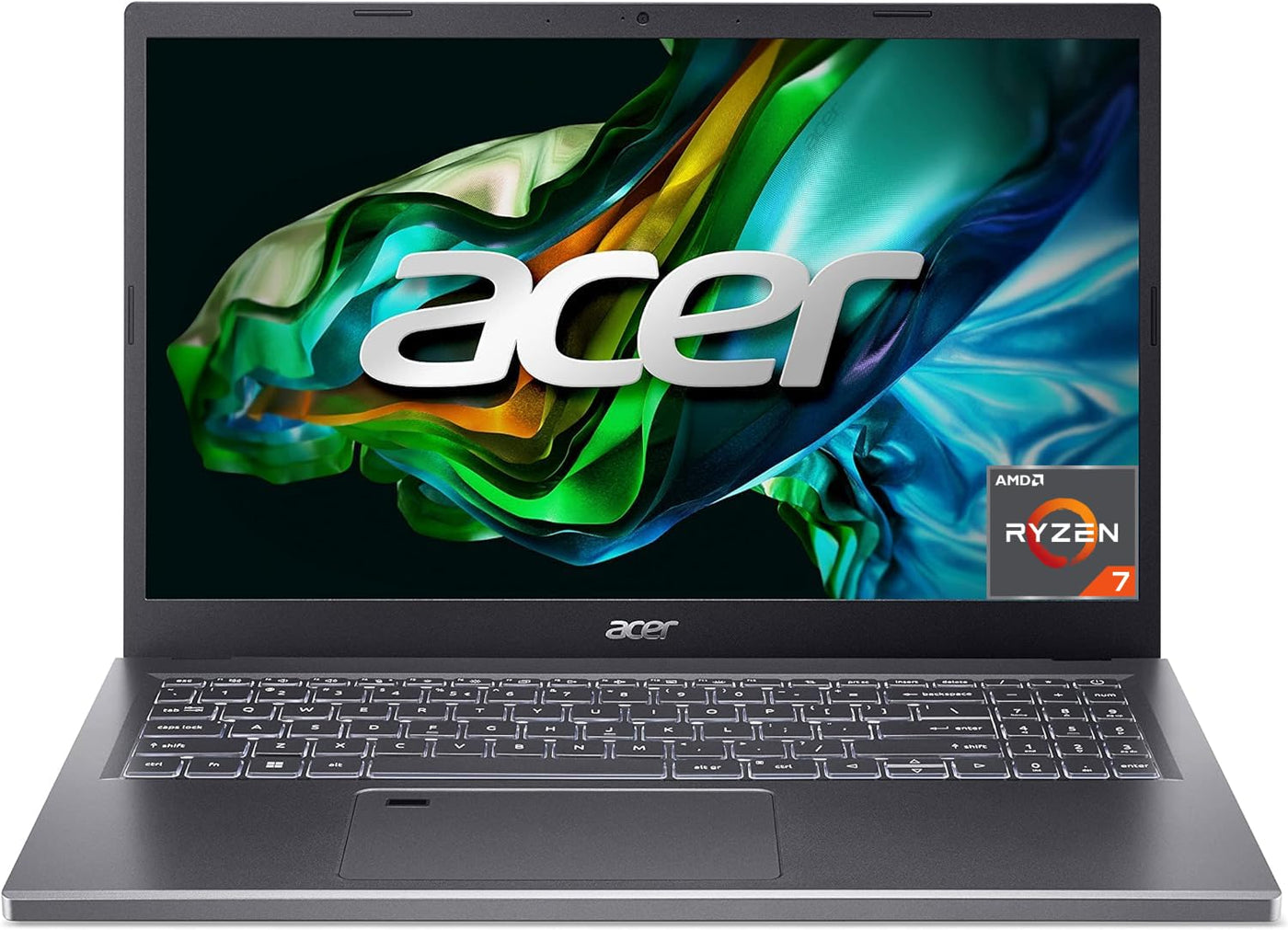 Acer Aspire 5 (A515-48M-R3AE) Laptop | 15, 6" FHD Display | AMD Ryzen 7 7730U | 16 GB RAM | 1 TB SSD | AMD Radeon Grafik | Windows 11 | QWERTZ Tastatur | grau