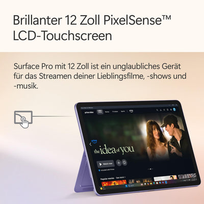 Microsoft Surface Pro | Copilot+ PC | 12” LCD Touchscreen | Snapdragon® X Plus | 16GB RAM | 512GB Speicher | Neuestes Modell | Violett