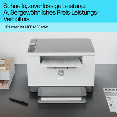 HP LaserJet MFP M234dw Multifunktionslaserdrucker, Schwarzweiß, 3-in-1 Drucker, Scanner, Kopierer, WLAN, LAN, Duplex, Airprint, 29 S/Min