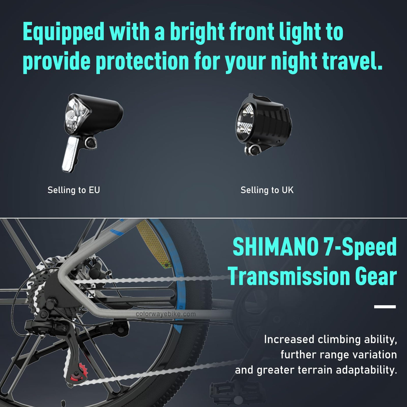 COLORWAY E Bike Herren Damen Elektrofahrräder 26 x 2,35 Zoll 250W Motor 36V 12Ah herausnehmbarer Akku EBike, Höchstgeschwindigkeit 25 km/h, E Mountainbike Ausdauer 35-90KM