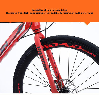 Wmmner Mountainbike 26 Zoll 27 Gänge Scheibenbremsen Carbonstahl Fahrrad Gebogener Lenker Unisex/a/30-Gang