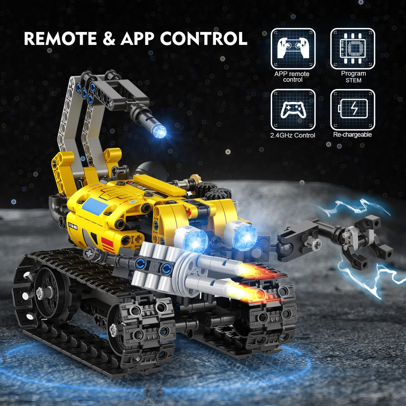 CUBIMANA Technik Roboter Bauspielzeug für Kinder - 5 in 1 App & Fernsteuerung Technik Spielzeug, Wall Robot/Engineering/Mech Scorpion Spielzeug, Geschenke für Jungen Mädchen ab 10 Jahre (560 Stück)