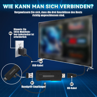 XIXIMENG X2 Plus Retro Konsole Spielkonsole Game Stick 4K,50000+ Spiele 40+ Emulator,Plug and Play Videospielkonsole Retro mit Wireless Controller,Tragbare Spielkonsole,Geschenk für Erwachsene (128G)