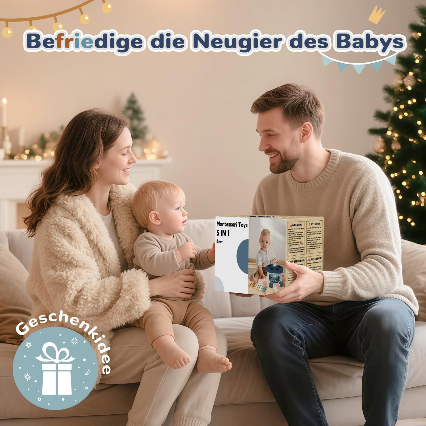 Almaxi Baby Spielzeug ab 6 Monate,5 in 1 Montessori Spielzeug Baby,Motorikspielzeug mit Formensortier- und Stapelspielzeug,Xylophon,Silikon Zugschnur Spielzeug,Stapelbecher,Geschenk Junge Mädchen