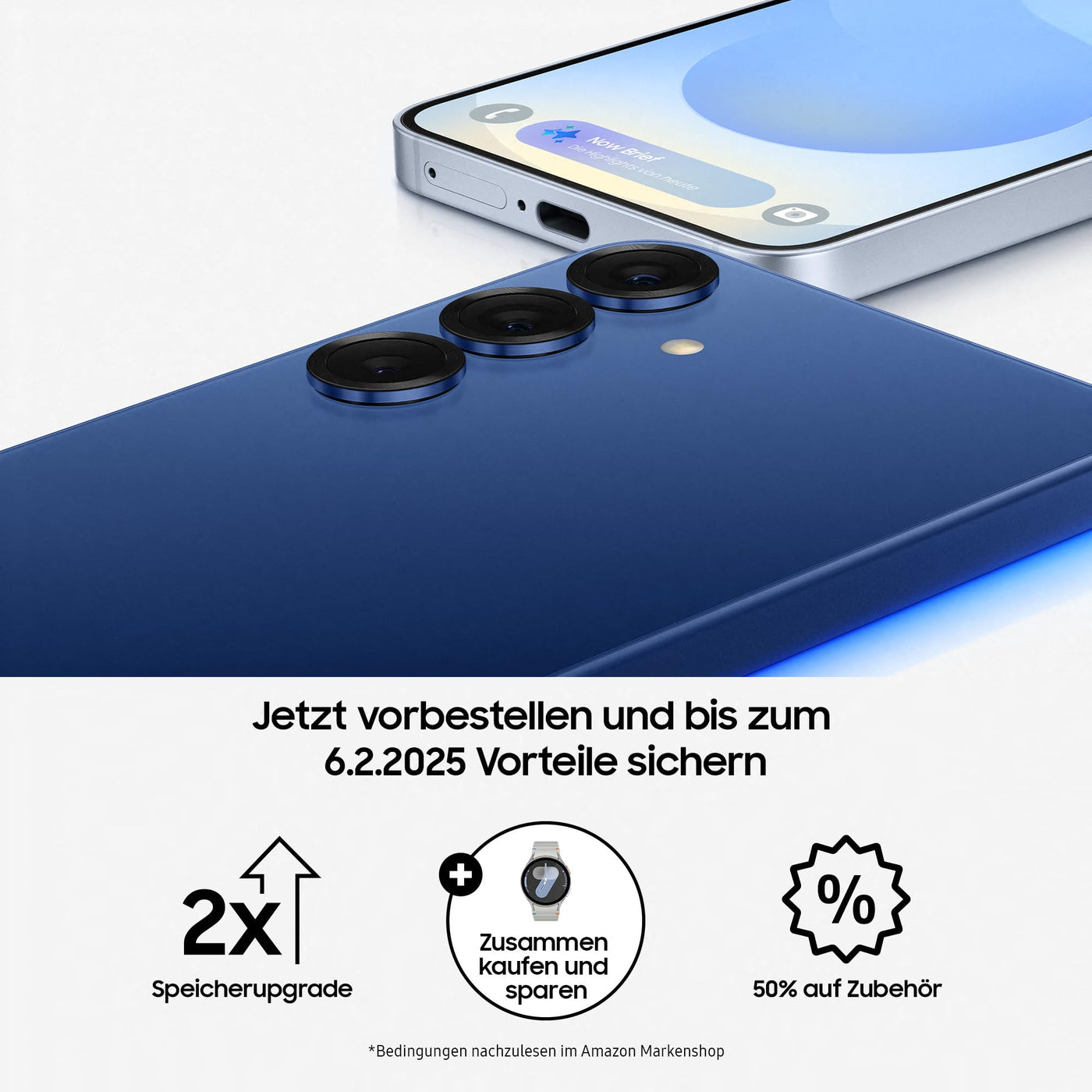 Samsung Galaxy S25+ AI Smartphone mit Galaxy AI, Ohne Vertrag, AI Handy mit Android, 12 GB RAM, 512 GB Speicher, 50-MP-Kamera, Silver Shadow, 3 Jahre Herstellergarantie [Exklusiv auf Amazon]