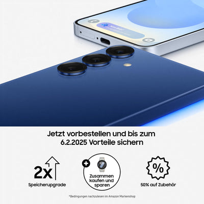 Samsung Galaxy S25+ AI Smartphone mit Galaxy AI, Ohne Vertrag, AI Handy mit Android, 12 GB RAM, 512 GB Speicher, 50-MP-Kamera, Icyblue, 3 Jahre Herstellergarantie [Exklusiv auf Amazon]