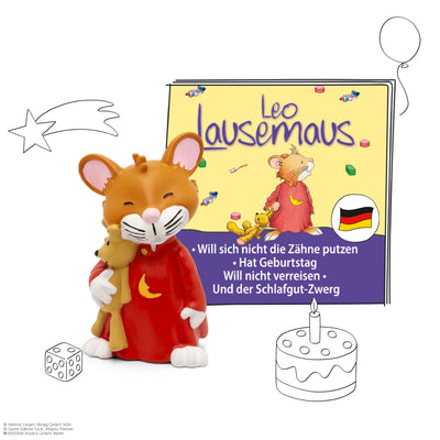tonies Hörfiguren Bundle für Toniebox, 3 x Leo Lausemaus Figur mit jeweils 4 spannenden Abenteuern für Kinder ab 3 Jahren