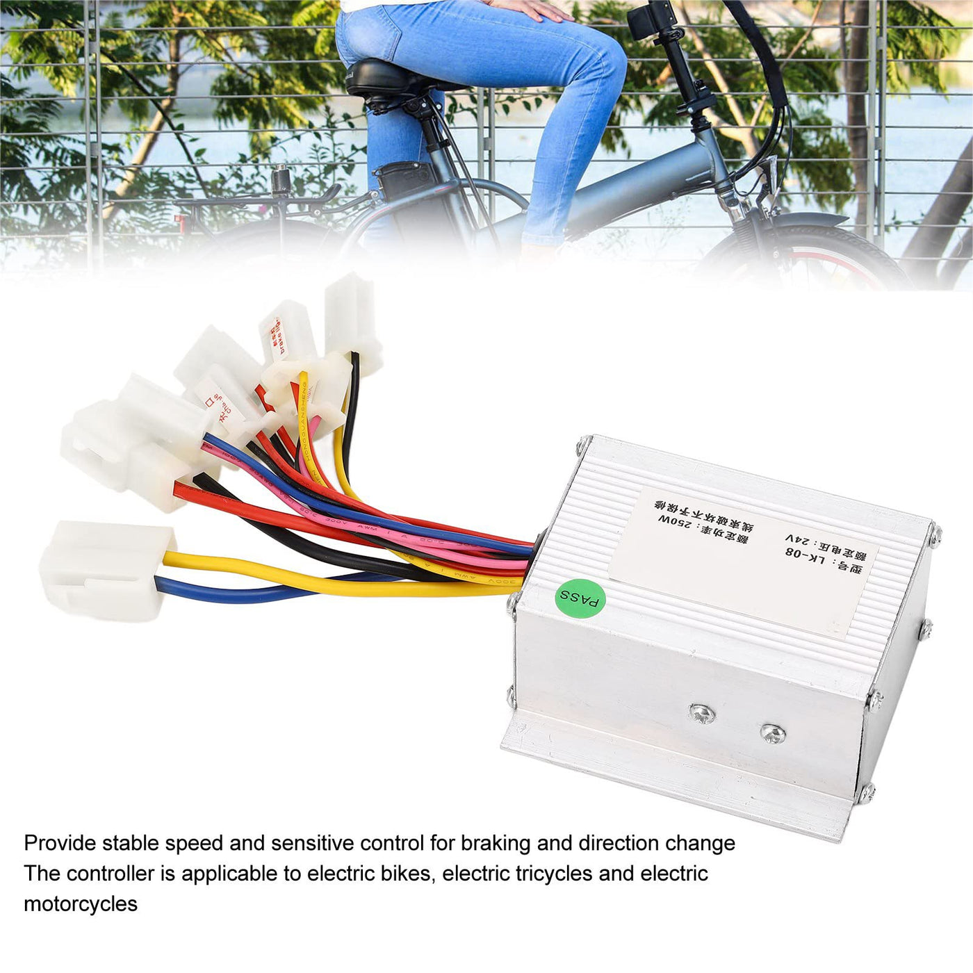 Alomejor 24V 250W Motorsteuerung Gasdrehgriff f¨¹r Elektrofahrrad Scooter Zubeh?r