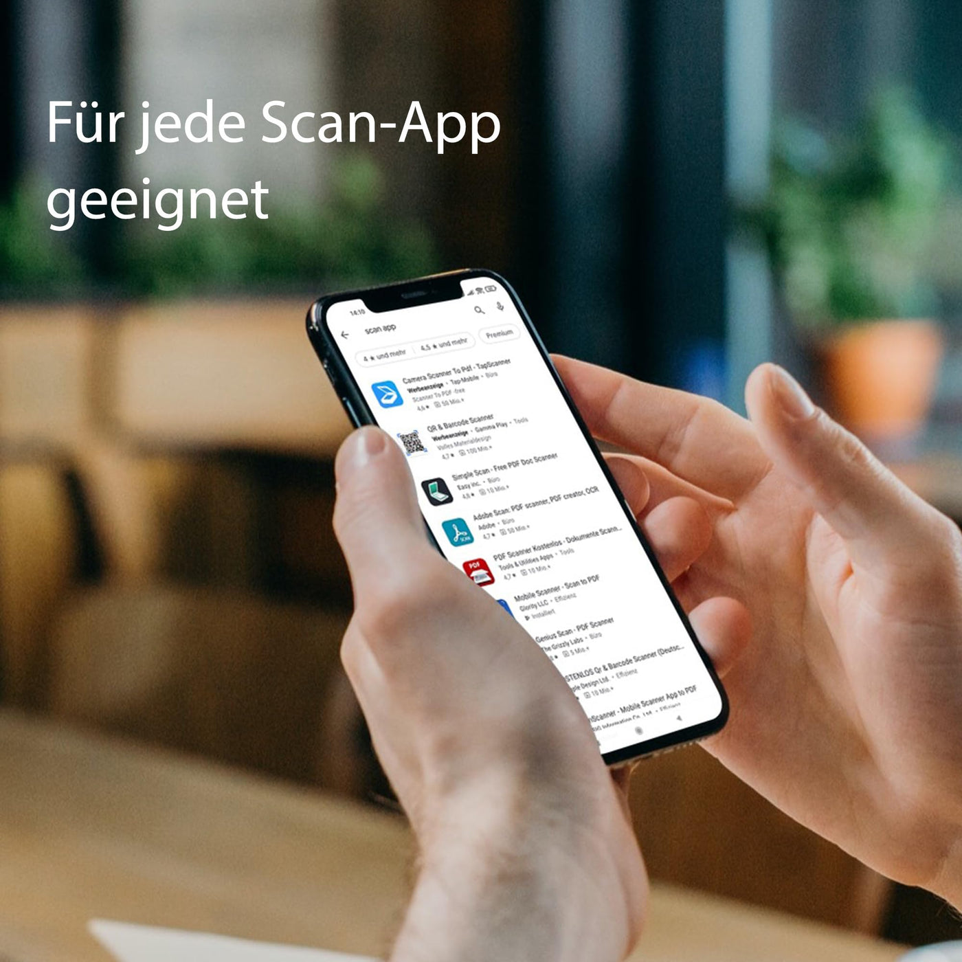SCANLIO Pro Scanbox, Faltbare Handy Scanner Halterung, Smartphone Scanhilfe Dokumentenscanner und mobiler Scanstand