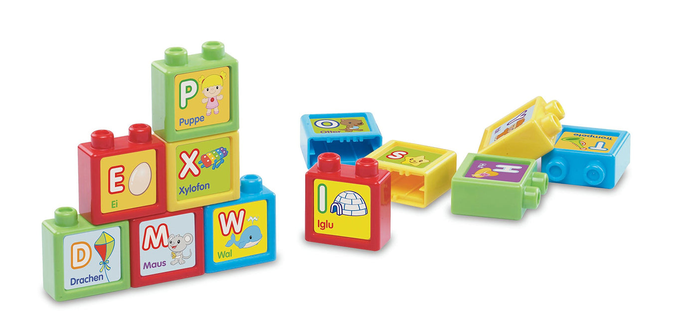 VTech Baby ABC-Eisenbahn – Rutschfahrzeug, Zieh- oder Laufwagen und Spielboard mit Zahlen, Buchstaben, Farben, Tieren und Musik – Für Kinder von 12-36 Monaten