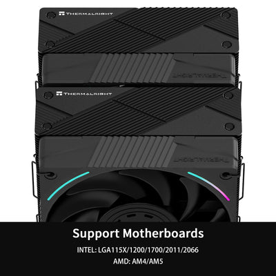 Thermalright Phantom Spirit 120 EVO CPU-Kühler, 7×6mm Heatpipes CPU-Luftkühler, Dual-PWM-Lüfter-Computerkühlung, 2150RPM Geschwindigkeit, für AMD AM4 AM5 / Intel 1700/1150/1151/1200/17XX/2011