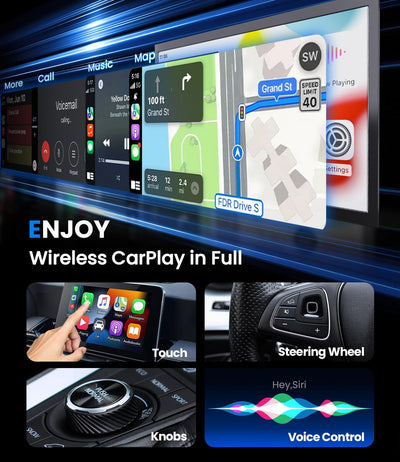 Jumpeak CarPlay Wireless Adapter 2025 Upgrade von Wired CarPlay auf Wireless, Mini-USB-Design für Autos mit Wired CarPlay, Plug und Play, Schnelle und Stabile Verbindung für CarPlay mit iPhone