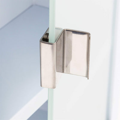 Relaxdays Medizinschrank EMERGENCY XXL Medikamentenschrank Metall und Glas Apothekerschrank fürs Bad HxBxT 57 x 27 x 12 cm mit magnetischer Glas-Tür 4 Ablagen für Medikamente und Verbandszeug, weiß