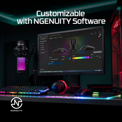 HyperX Pulsefire Haste 2, Wireless Gaming-Maus, Dual Mode (2,4 GHz/Bluetooth), 26K Sensor, 26.000 DPI, Bis zu 100 Std Akkulaufzeit, 6 Programmierbare Tasten, RGB, PC/PS5/PS4/Xbox-kompatibel, Schwarz