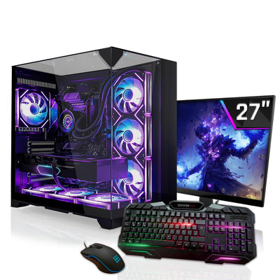 SYSTEMTREFF Gaming Komplett PC Set Intel Core i9-14900KF 24x6GHz | Nvidia RTX 4070 Super 12GB DX12 | 2TB M.2 NVMe | 64GB DDR5 RAM | WLAN Desktop Paket Computer für Gamer, Gaming