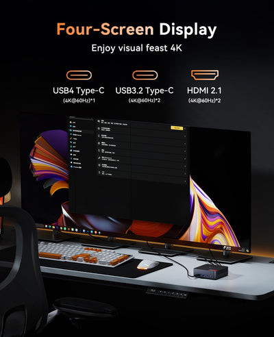 NiPoGi AM21 Mini PC АMD Ryzen 9 6900HX(8C/16T,bis zu 4,9 GHz), Mini Computer 16GB DDR5 512GB M.2 NVMe SSD, Mini-PC W-11 Pro mit АMD Radeon 680M/USB4/4K Quad Displays/WiFi6/Dual LAN/BT5.2
