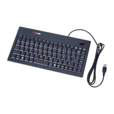 MCSaite Wired Trackball Tastatur mit Tastatur und Roll Maus Combo - 11.8x7.5x1.4 Zoll nach - für PC Laptop Notebook Desktop - QWERTZ Deutsch