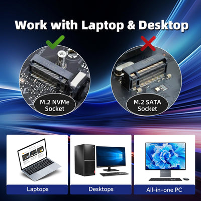 KingSpec SSD 512GB M.2 NVMe PCIE Gen 3x4, Bis zu 2400MB/s, Internes Solid State Drive mit 3D NAND Flash, Kompatibel mit Desktop und Laptop (NE-2280 512GB)