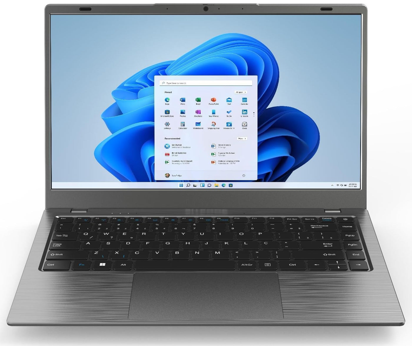 difinity 15.6 Zoll FullHD lautloses Premium Notebook - Made in Germany mit USB-C Laden und 3 Jahren Garantie! AMD 3020E 2x2.6 GHz, Radeon Vega3, 16 GB, 512 GB SSD, USB C, WLAN, BT, Windows 11 - #8271