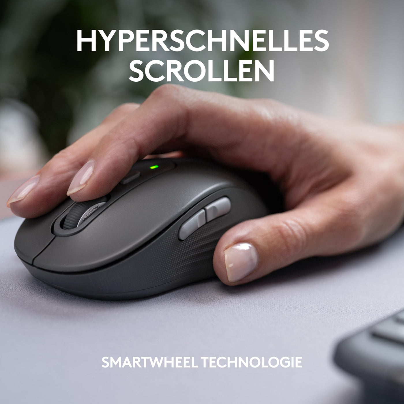 Logitech Signature Slim MK950 for Business kabelloses Tastatur-Maus-Set, leises Tippen, sicherer Empfänger, Bluetooth, weltweit Zertifiziert, Windows/Mac/Chrome/Linux, DEU QWERTZ-Layout, Grafit