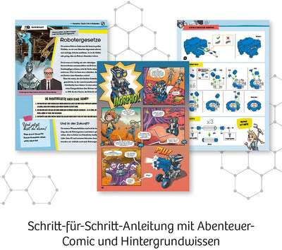 KOSMOS 620837 Morpho - Der 3-in-1 Roboter, Spielzeug, Experimentierkasten, Bauen, Programmieren, Schritt-für-Schritt Anleitung, von 10-14 Jahren