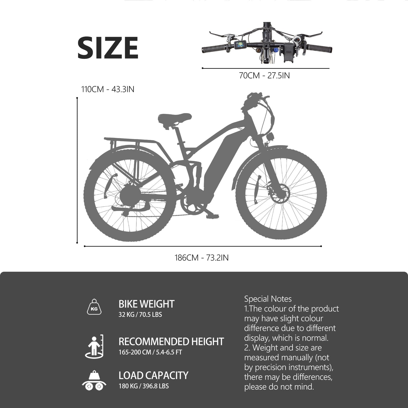 Ficyacto E Bike Herren 27.5 Zoll E-Mountianbike 48V17,5AH Akku Vollefederung Elektrofahrräder 25km/h Trekkingrad E-Cityrad