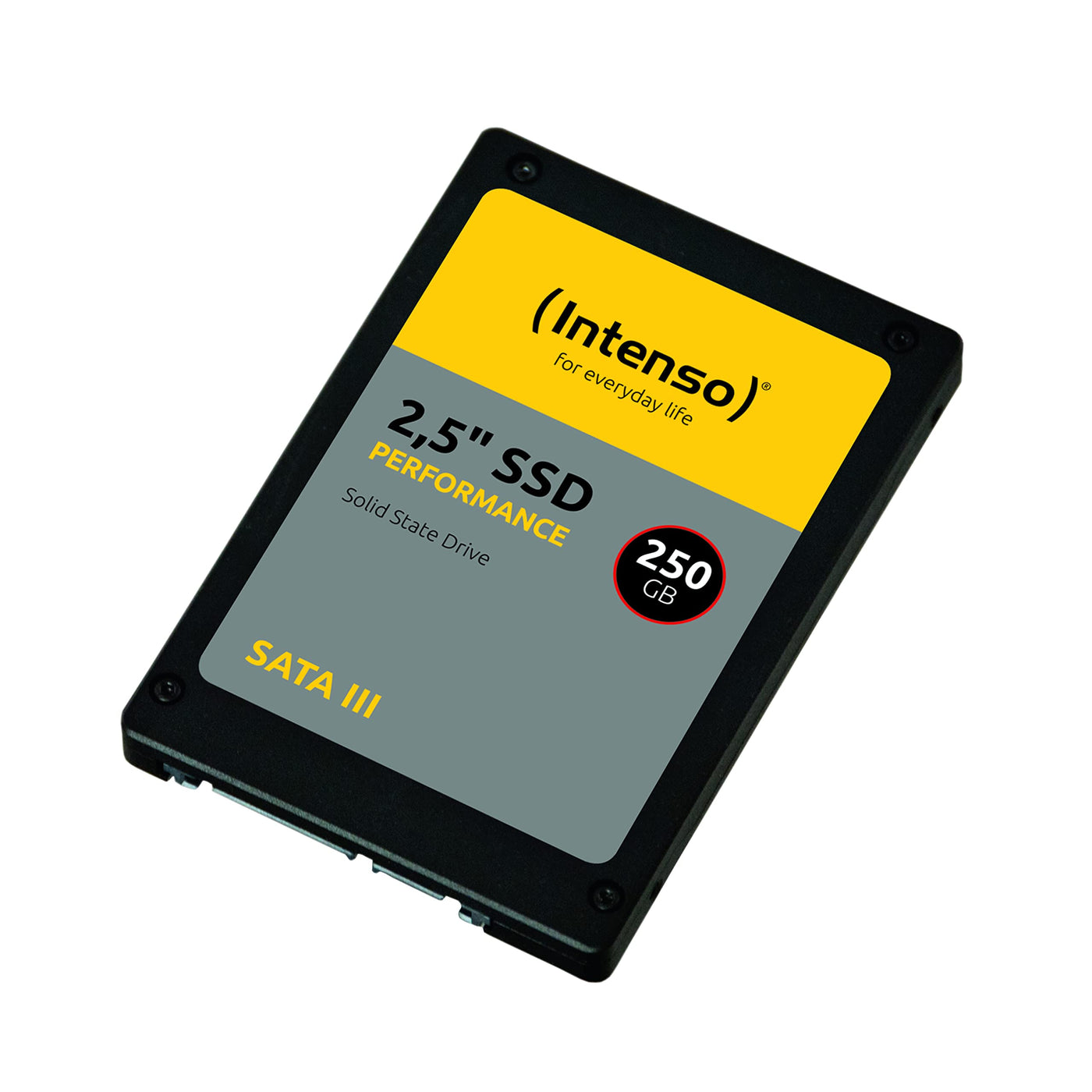 Intenso Interne 2,5" SSD SATA III Performance, 250 GB, 550 MB/Sekunden, Festkörper-Laufwerk Schwarz